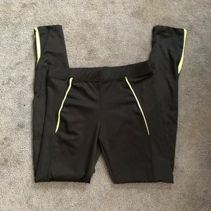 ♦️Sale♦️Black and lime green work out leggings S
